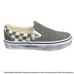 vans grey slip ons mens